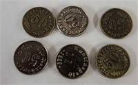 (6) German Coins