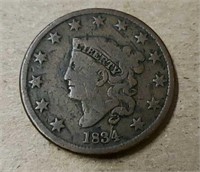 1834 U.S Large One-Cent Coin