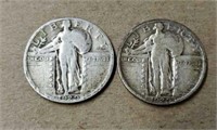 (2) U.S 1929 Standing Liberty Quarters