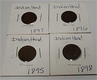 (4) 1800s Indian Pennies