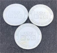 (3) RMC 1oz Silver Rounds