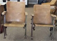 (2) Vintage Theater Chairs