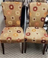 (2) Pier 1 Floral Padded Chairs
