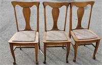 {3} Vintage High Back Chairs #1