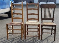 {3} Vintage High Back Chairs #2