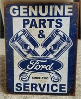 Genuine Parts for Ford Metal Sign