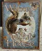 Welcome to the Nut House Metal Sign