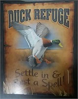 Metal Duck Refuge Sign