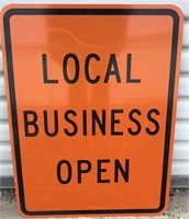Metal Local Business Open Street Sign