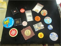Vintage Collector Buttons, Snoppy, Mork, Big bird