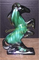 Blue mountain pottery horse statue