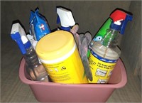 Bucket of Cleaning Supplies