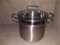 Stainless Stock Pot / Steamer; 6 Quart