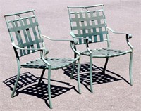 Pair of Strapped Lawn Chairs