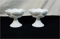 Lovely grape and leaf pattern candle holders