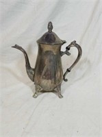 Silver plated teapot approx 10 inches tall