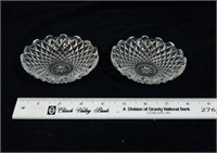 Beautiful pair of crystal tealight candle holders