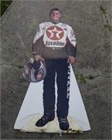 Autographed Ricky Rudd standee has some water