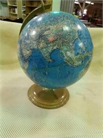 World globe, 17" tall;