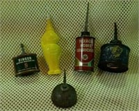 Advertising oil cans
