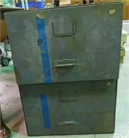 2 drawer metal filing cabinet, 24" l x 16" w x