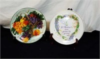 Basket of fruit plate and mother plate with