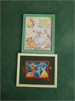Pair of cute prints for babies room approx size