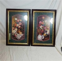 Nice pair of floral prints approx size is 16 x 24