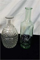 Nice pair of glass bottles approx 8