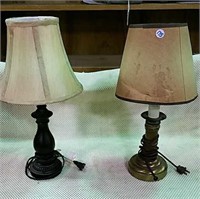 Lamps (2), 17"- 18" tall