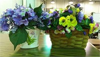 Longaberger basket with flowers