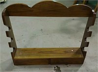 Wooden gun rack holder with two drawers