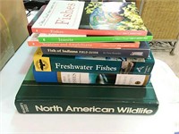 Fishing books, coolers for fish, porcelain turtle