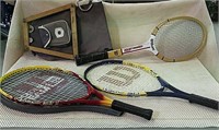 Racquetball rackets (2) & Tennis racket