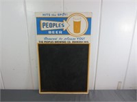 *Cardboard Peoples Beer Info Chalkboard, 14" x 22"