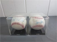 Pair of Autographed Baseballs, One is Sweet Lou