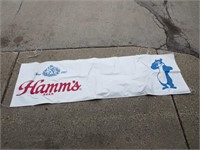 Large Hamm's Beer Bear Banner