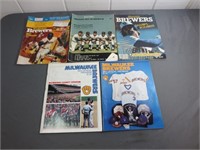 1971-1984 Milwaukee Brewers Score Books - A
