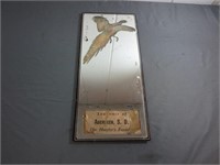*Vintage Pheasant Mirror Souvenir of Aberdeen, SD