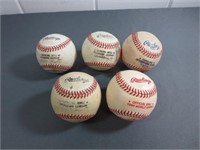 (5) Rawlings Baseballs