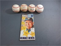 (4) Rawlings Baseballs and a 1979 Milwaukee