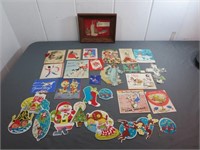 Vintage Cardboard Ornaments & Greeting Cards