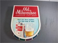 *Plastic Old Milwaukee Beer Sign