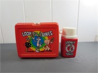 1977 Looney Tunes Plastic Lunchbox & Thermos