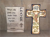 Prayer Plaque and Cross