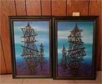 (2) Framed Sailboat Paintings