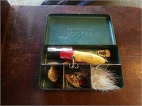 Vintage Metal Pocket Tackle Box with Vintage