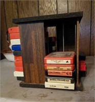 8-track tape collection and storage shelf