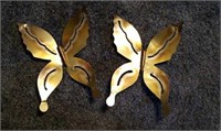 (2) Metal butterflies