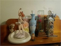 Group of Musical Figurines, Decanter & More